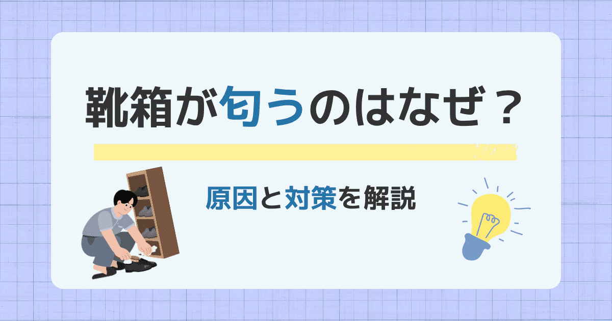 靴が並んだ靴箱と「靴箱が臭うのはなぜ？」
